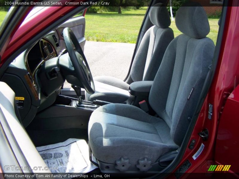 Crimson Dark Red / Gray 2004 Hyundai Elantra GLS Sedan
