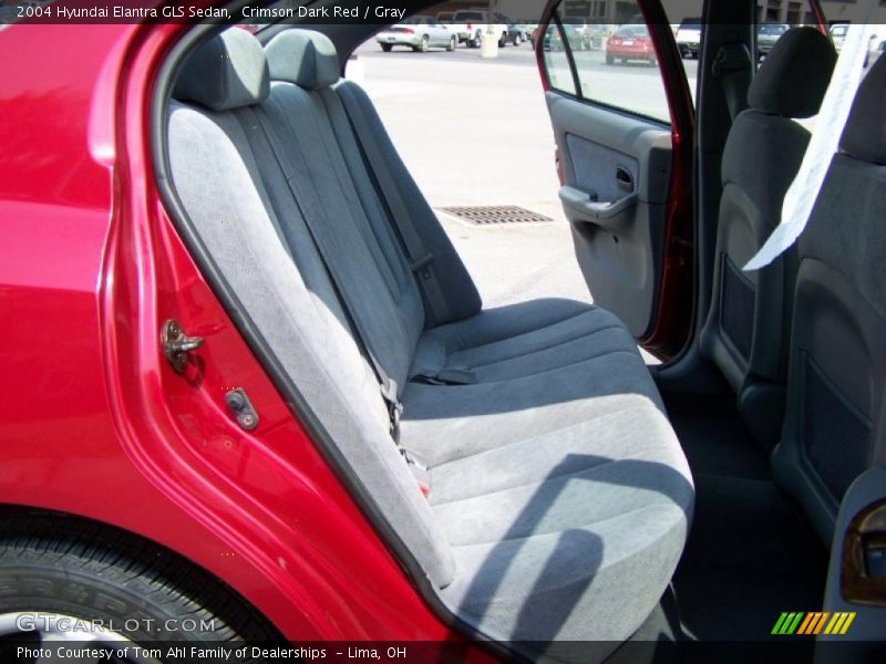 Crimson Dark Red / Gray 2004 Hyundai Elantra GLS Sedan