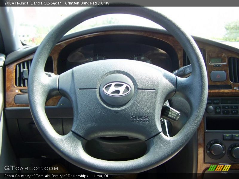 Crimson Dark Red / Gray 2004 Hyundai Elantra GLS Sedan