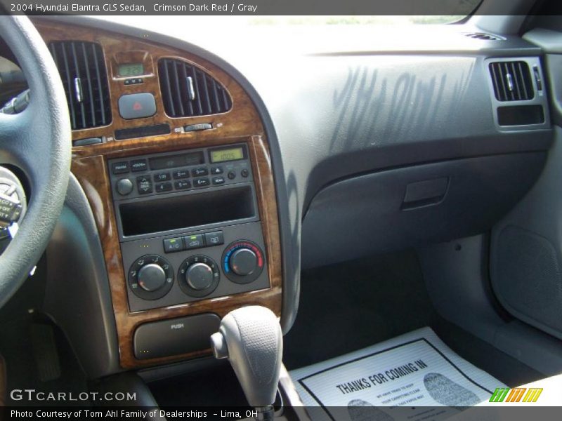 Crimson Dark Red / Gray 2004 Hyundai Elantra GLS Sedan