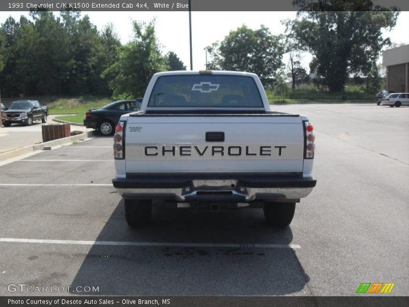 White / Blue 1993 Chevrolet C/K K1500 Extended Cab 4x4