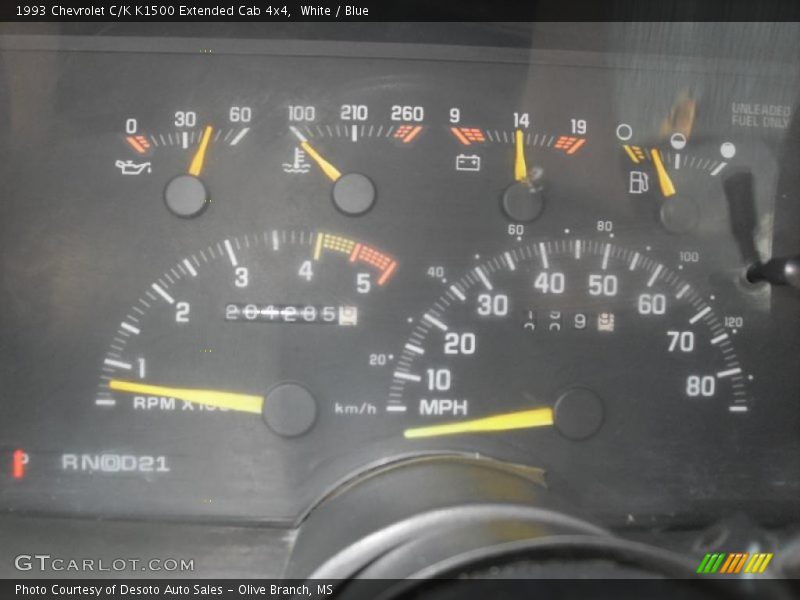 White / Blue 1993 Chevrolet C/K K1500 Extended Cab 4x4
