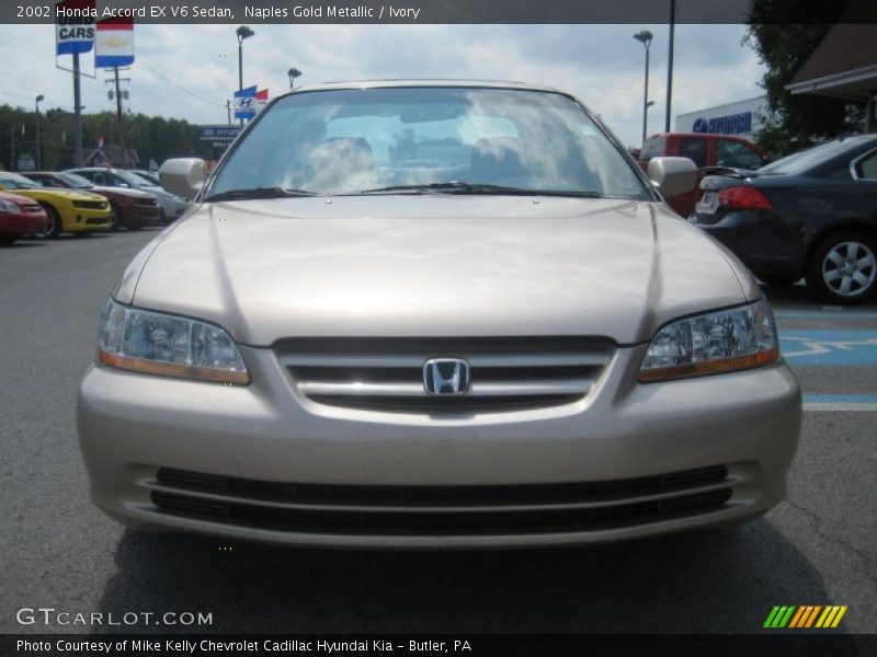 Naples Gold Metallic / Ivory 2002 Honda Accord EX V6 Sedan