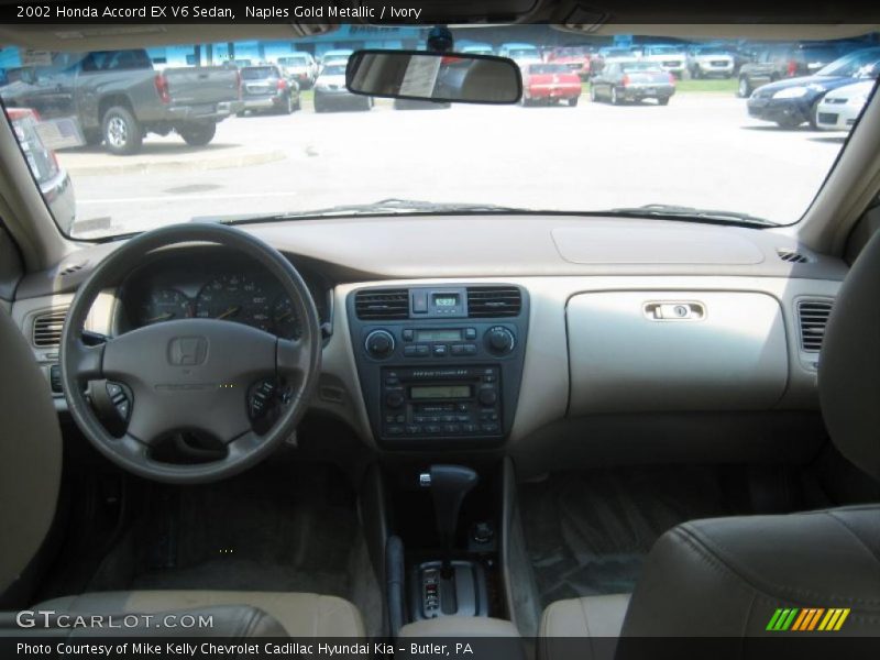 Naples Gold Metallic / Ivory 2002 Honda Accord EX V6 Sedan