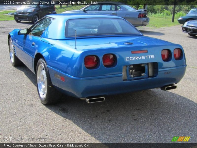 Quasar Blue Metallic / Black 1993 Chevrolet Corvette Convertible