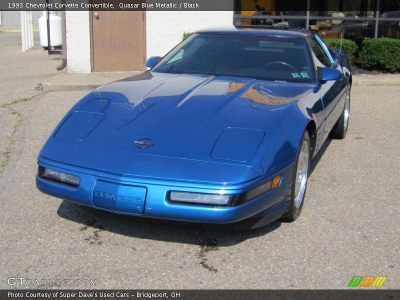 Quasar Blue Metallic / Black 1993 Chevrolet Corvette Convertible