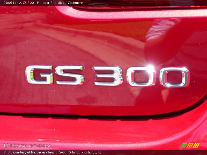 Matador Red Mica / Cashmere 2006 Lexus GS 300