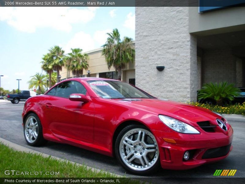 Mars Red / Ash 2006 Mercedes-Benz SLK 55 AMG Roadster