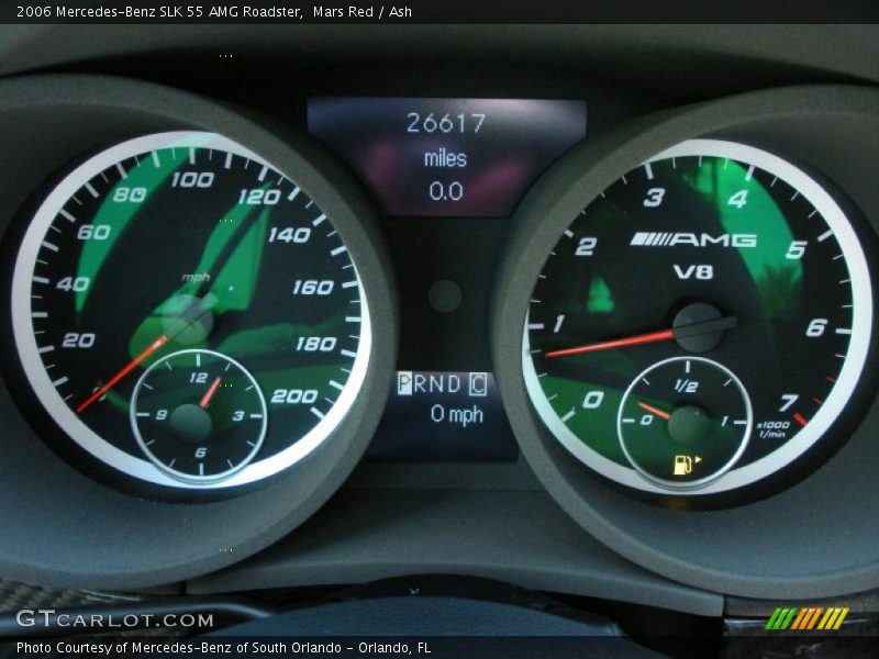 Mars Red / Ash 2006 Mercedes-Benz SLK 55 AMG Roadster