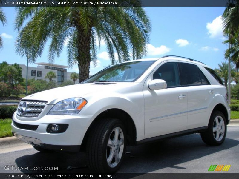Arctic White / Macadamia 2008 Mercedes-Benz ML 350 4Matic