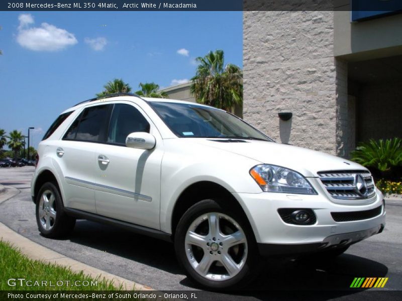 Arctic White / Macadamia 2008 Mercedes-Benz ML 350 4Matic