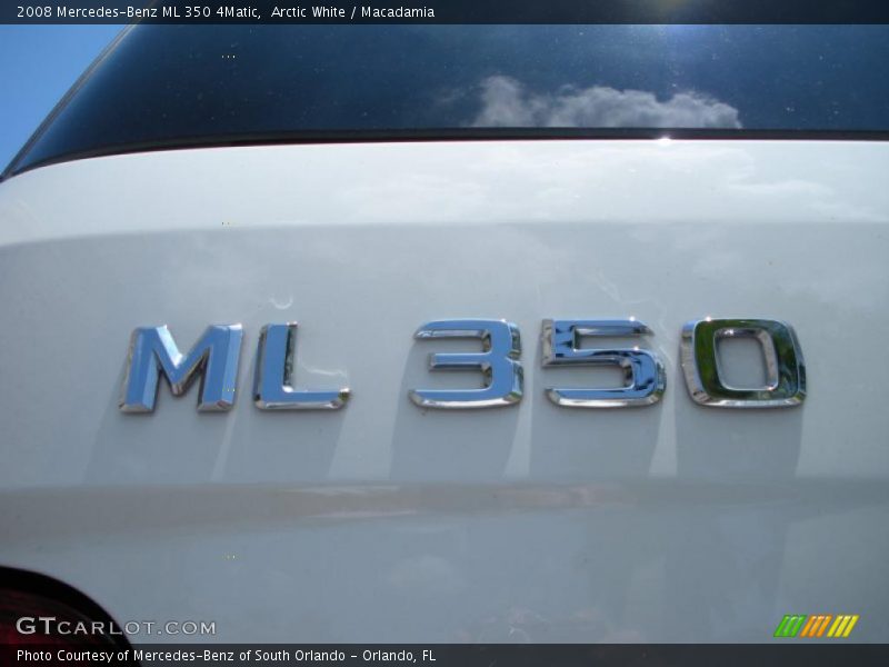 Arctic White / Macadamia 2008 Mercedes-Benz ML 350 4Matic
