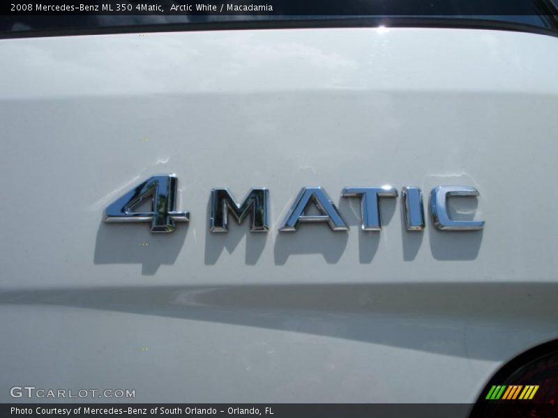 Arctic White / Macadamia 2008 Mercedes-Benz ML 350 4Matic