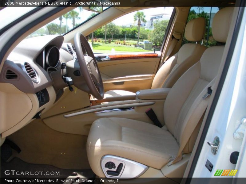 Arctic White / Macadamia 2008 Mercedes-Benz ML 350 4Matic