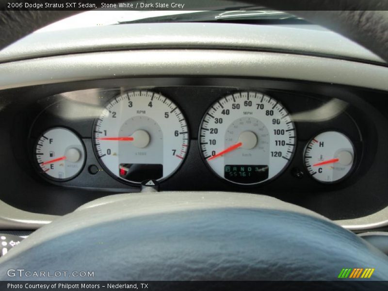 Stone White / Dark Slate Grey 2006 Dodge Stratus SXT Sedan