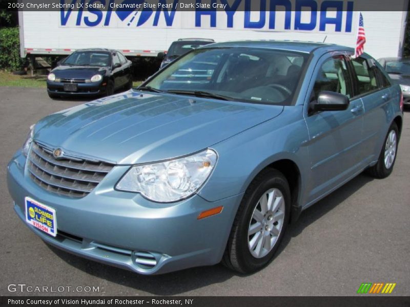 Clearwater Blue Pearl / Dark Slate Gray 2009 Chrysler Sebring LX Sedan