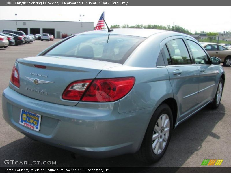 Clearwater Blue Pearl / Dark Slate Gray 2009 Chrysler Sebring LX Sedan