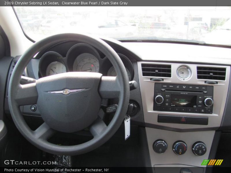Clearwater Blue Pearl / Dark Slate Gray 2009 Chrysler Sebring LX Sedan