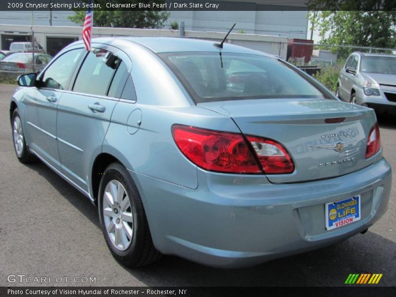 Clearwater Blue Pearl / Dark Slate Gray 2009 Chrysler Sebring LX Sedan