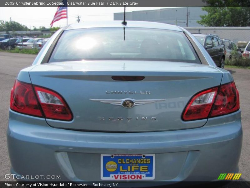 Clearwater Blue Pearl / Dark Slate Gray 2009 Chrysler Sebring LX Sedan
