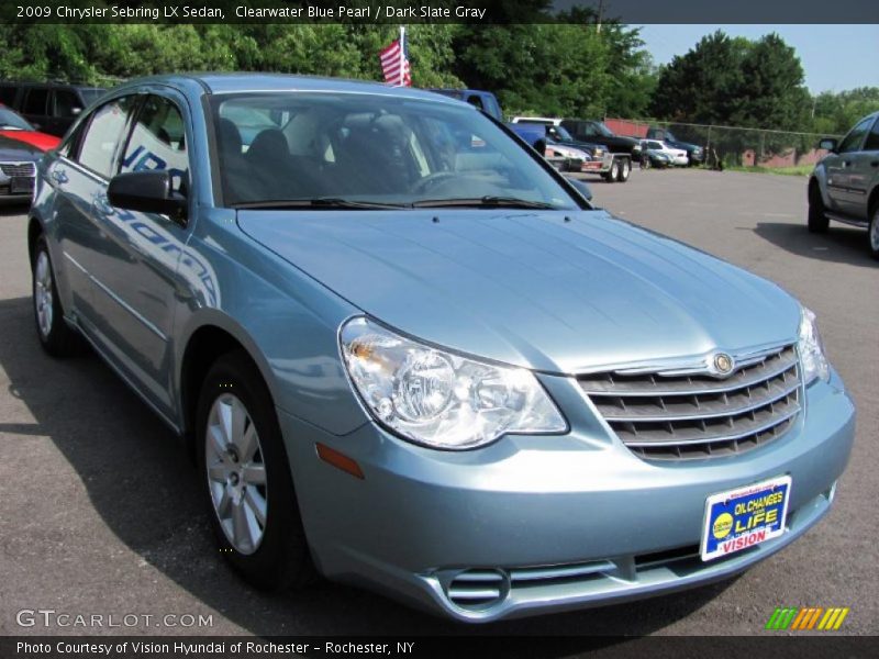 Clearwater Blue Pearl / Dark Slate Gray 2009 Chrysler Sebring LX Sedan