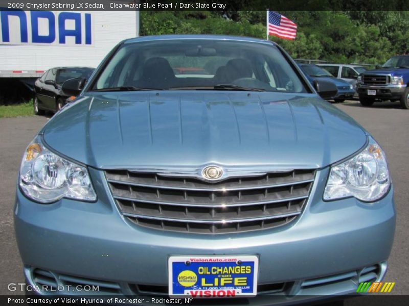 Clearwater Blue Pearl / Dark Slate Gray 2009 Chrysler Sebring LX Sedan
