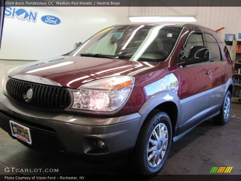 Medium Red Metallic / Neutral Beige 2004 Buick Rendezvous CX