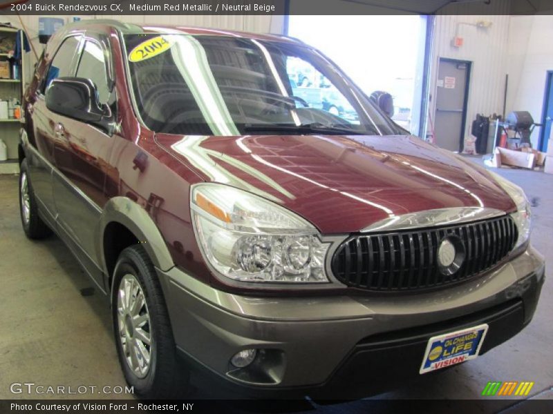 Medium Red Metallic / Neutral Beige 2004 Buick Rendezvous CX