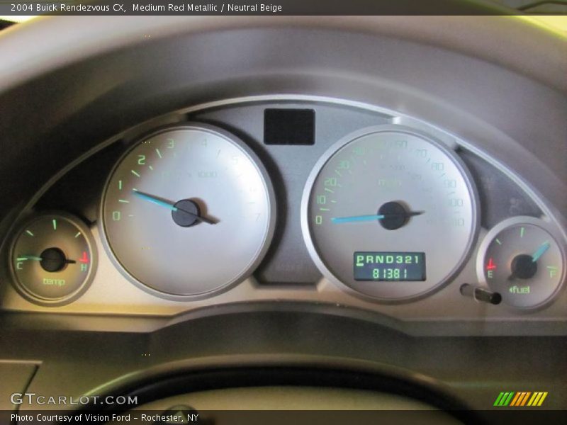 Medium Red Metallic / Neutral Beige 2004 Buick Rendezvous CX