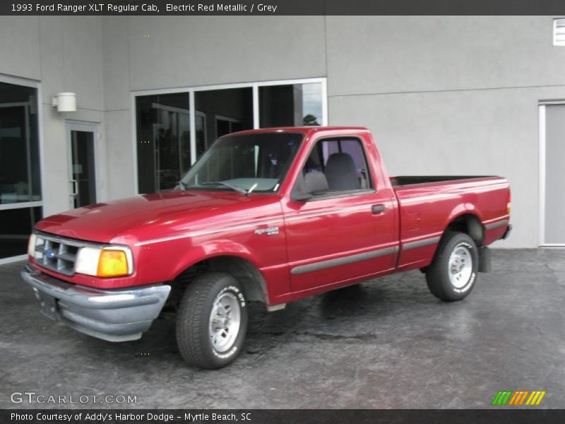 Electric Red Metallic / Grey 1993 Ford Ranger XLT Regular Cab