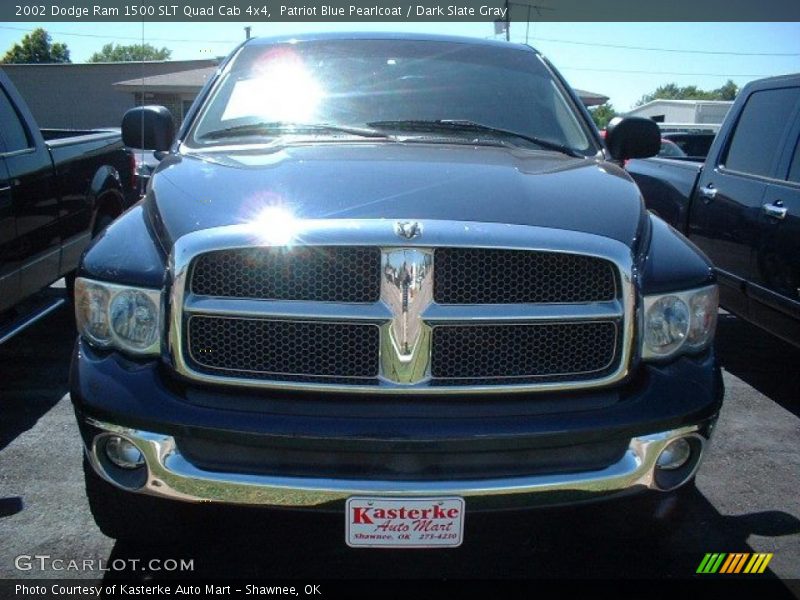 Patriot Blue Pearlcoat / Dark Slate Gray 2002 Dodge Ram 1500 SLT Quad Cab 4x4