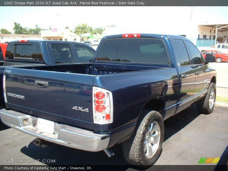 Patriot Blue Pearlcoat / Dark Slate Gray 2002 Dodge Ram 1500 SLT Quad Cab 4x4