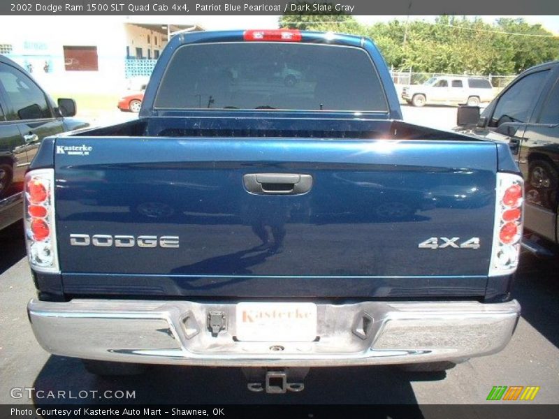 Patriot Blue Pearlcoat / Dark Slate Gray 2002 Dodge Ram 1500 SLT Quad Cab 4x4