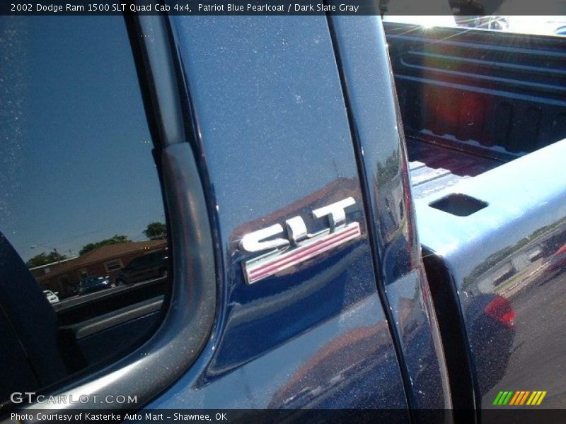 Patriot Blue Pearlcoat / Dark Slate Gray 2002 Dodge Ram 1500 SLT Quad Cab 4x4