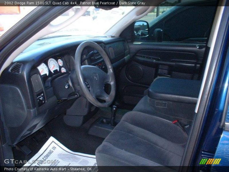 Patriot Blue Pearlcoat / Dark Slate Gray 2002 Dodge Ram 1500 SLT Quad Cab 4x4
