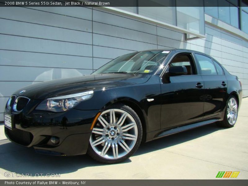 Jet Black / Natural Brown 2008 BMW 5 Series 550i Sedan