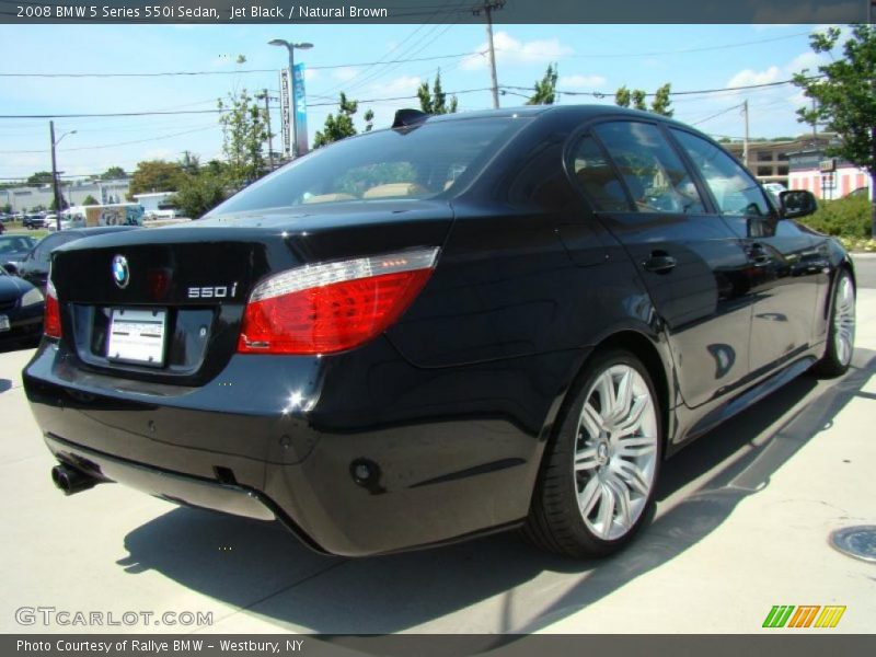 Jet Black / Natural Brown 2008 BMW 5 Series 550i Sedan