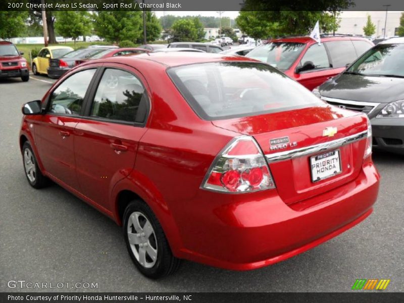 Sport Red / Charcoal Black 2007 Chevrolet Aveo LS Sedan