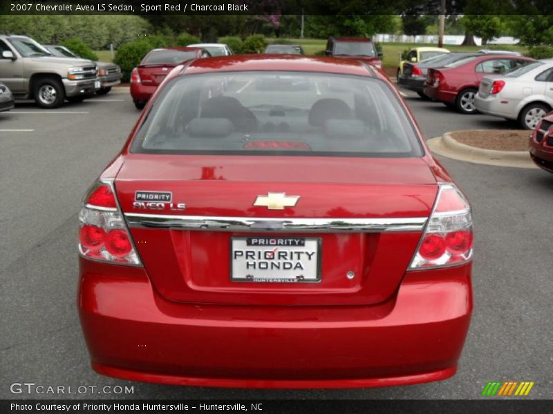 Sport Red / Charcoal Black 2007 Chevrolet Aveo LS Sedan