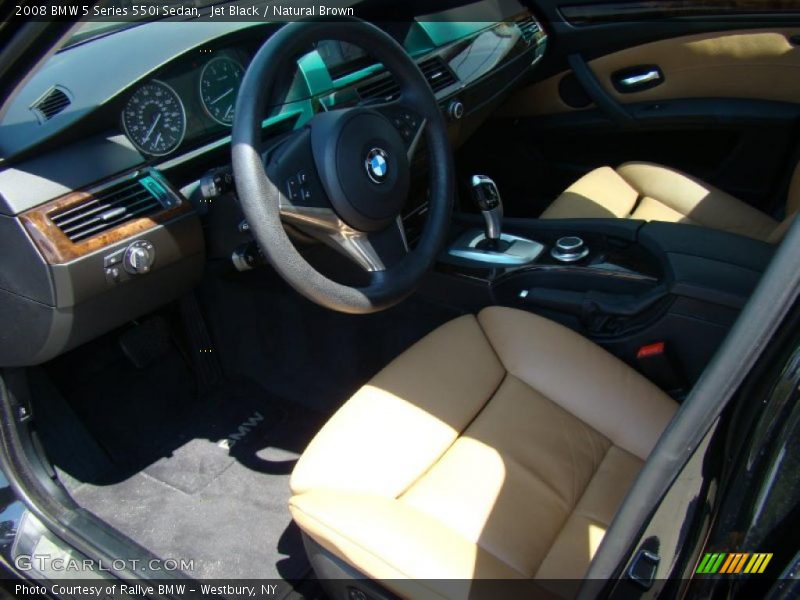 Jet Black / Natural Brown 2008 BMW 5 Series 550i Sedan