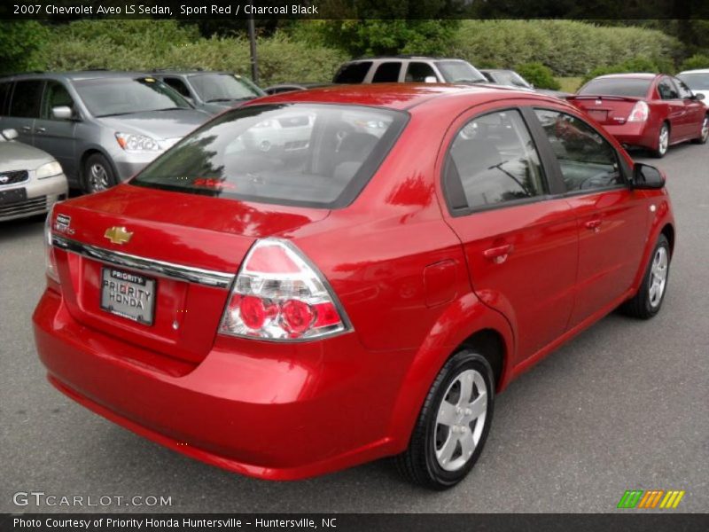 Sport Red / Charcoal Black 2007 Chevrolet Aveo LS Sedan
