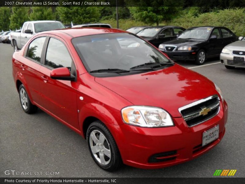 Sport Red / Charcoal Black 2007 Chevrolet Aveo LS Sedan