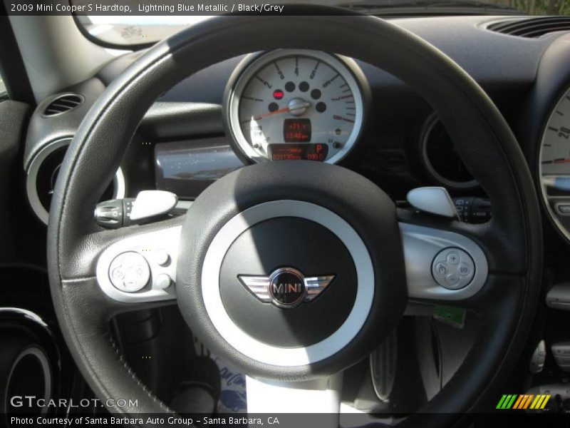 Lightning Blue Metallic / Black/Grey 2009 Mini Cooper S Hardtop