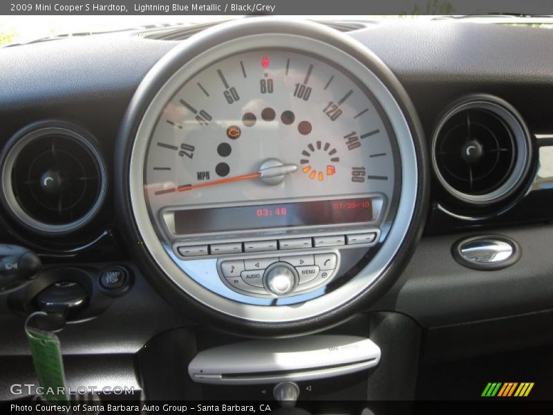 Lightning Blue Metallic / Black/Grey 2009 Mini Cooper S Hardtop