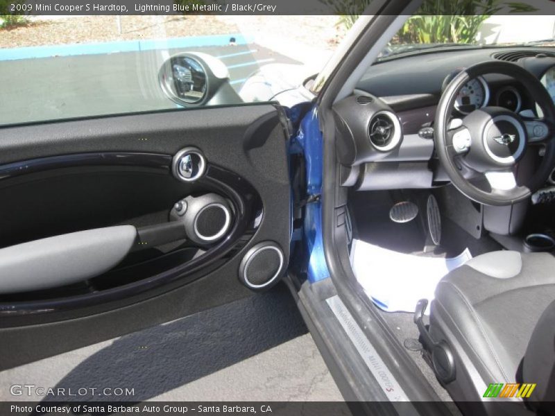 Lightning Blue Metallic / Black/Grey 2009 Mini Cooper S Hardtop