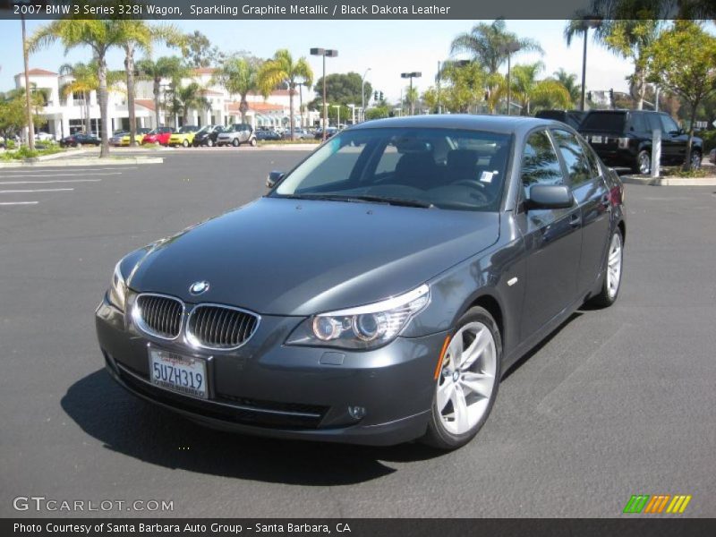 Sparkling Graphite Metallic / Black Dakota Leather 2007 BMW 3 Series 328i Wagon