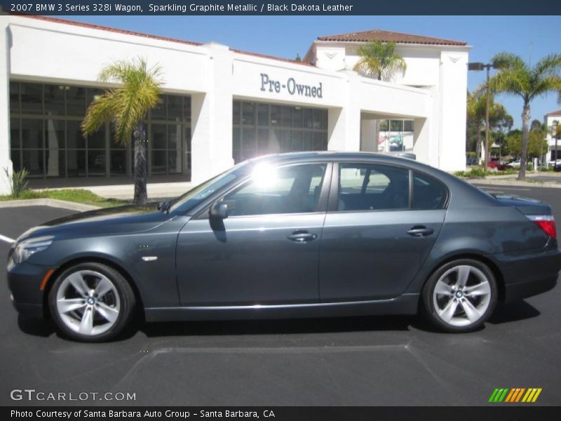 Sparkling Graphite Metallic / Black Dakota Leather 2007 BMW 3 Series 328i Wagon