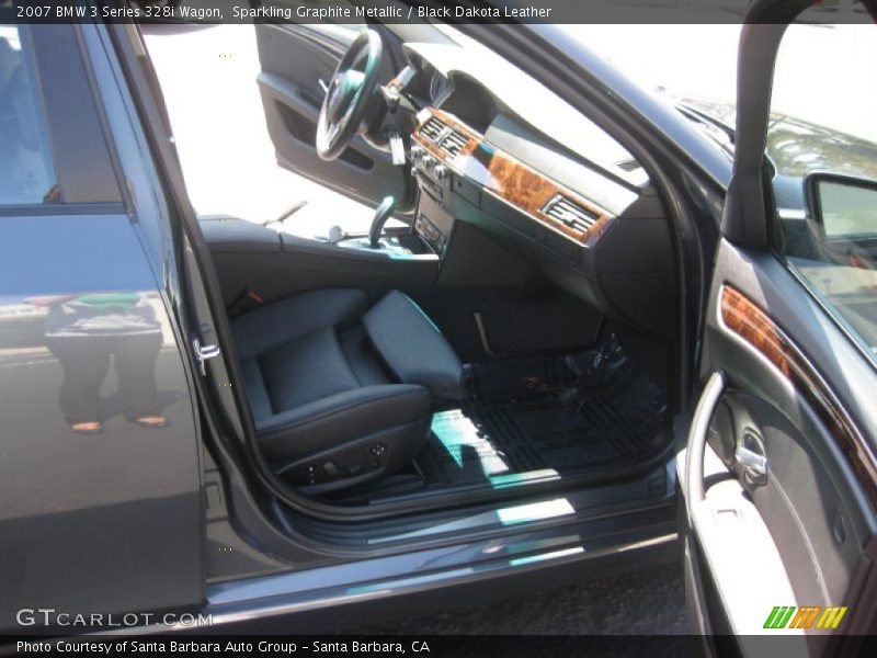 Sparkling Graphite Metallic / Black Dakota Leather 2007 BMW 3 Series 328i Wagon
