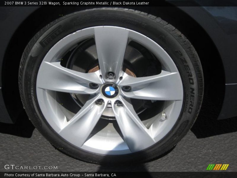Sparkling Graphite Metallic / Black Dakota Leather 2007 BMW 3 Series 328i Wagon