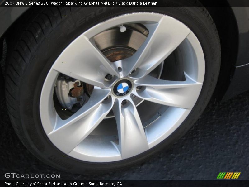 Sparkling Graphite Metallic / Black Dakota Leather 2007 BMW 3 Series 328i Wagon